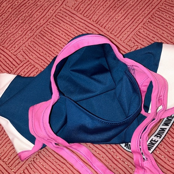 Nike Dri-fit athletic / Swim Top Blue and Pink with Racerback Design - Picture 12 of 15
